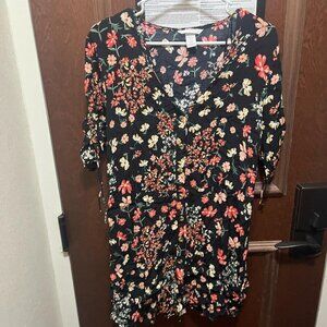 H&M Women's Black and Red Casual-dresses Size 14